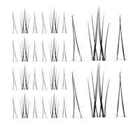 VILLCASE 1 Caja Extensiones de Pestañas Compactas Individuales de Material Sintético Negro para Maquillaje de Ojos, Kit Portátil y Práctico Herramientas para Adornos en Cosplay y Disfraces