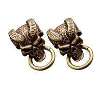 VILLCASE 1 Juego Accesorios De Latón Para Diy Calaveras Decorativas Para Correas De Cuero De Ligero Y Durable Para Ropa Y Bolsos 2 Piezas