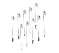 VILLCASE 1 Juego Broche De Una Palabra Pines De Solapa De Traje Para Hombres Cuello Accesorios Broche Diy Broche Unidades Alfileres Largos Broches De Vestido De Solapa Cobre 10 Piezas