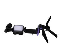 VILLCASE 1 Juego Kit de Fotografía Móvil LED y Micrófono para Entrevistas y Streaming
