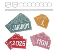 VILLCASE 1 juego para Aula Set de Tarjetas de Fechas para Pizarra Planificador Anual para Clases y