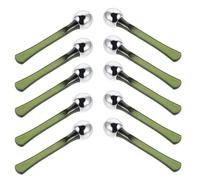 VILLCASE 10 Aplicadores Metálicos para Crema de Ojos Rodillo Masajeador para Contorno Ocular Barra Reparadora Verde Oscuro Portátiles para Reducir Hinchazón y Arrugas