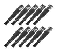 VILLCASE 10 Cepillos de Afeitar Eléctricos de Repuesto para Hombres, Brocha de Limpieza Doble Cabezal Negra, Accesorio para Afeitadora Eléctrica, Mini Cepillo Compacto para Viaje y