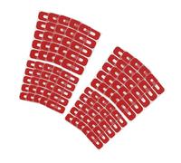 VILLCASE 10 Hojas Protector de Esmalte de Uñas en Forma Plástico Rojo, Adhesivo Ergonómico Antideslizante para Decoración DIY y Fiestas, Acabado Limpio Derrames