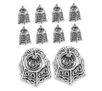 VILLCASE 10 Piezas Alloy Pendant Charms For DIY Jewelry Making Inspirational Words Hanging Bells For Bracelets And Wind Chime Parts Rustic Retro Jewelry Decoration