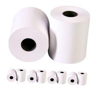 VILLCASE 10 Rollos Papel Térmico para Recibos Compatible con Impresoras Pos y Cajas Registradoras por Rollo Núcleo Papel Imprimible para Supermercados y Tiendas Uso Profesional Oficina y
