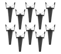 VILLCASE 10 Unidades Pinzas Raíz del Cabello Voluminizadoras de Plástico Negro Diseño en Forma de 8 para Levantar Raíces y Dar Volumen, Ideales para Uso Diario y Trabajo