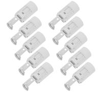 VILLCASE 10 Unidades Portalámparas con Base de Rosca E14 y Soporte de Montaje en Plástico Blanco para Reemplazo de Lámparas y Accesorios de Iluminación Hogar