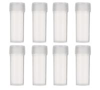 VILLCASE 100 Botellas De Plástico Transparentes De 5 Ml Con Tapas De Rosca Para Aceite Esencial Botella Dispensadora Recargable Sellada Para Almacenamiento De Muestras De Laboratorio Y Cosméticos