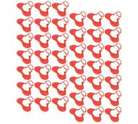VILLCASE 100 Gafas Antipicoteo para Ganso de Plástico Rojo, Resistentes al Desgaste, Ligeras y Cómodas para Aves de Corral en Granjas