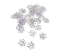 VILLCASE 100 Piezas Snowflake Flatback Patches DIY Hair Clips Repair Craft Accessories Winter Ornaments