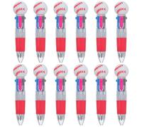 VILLCASE 12 Piezas Bolígrafo de Béisbol Retráctil Mini de Pvc, Multicolor | Punta Fina 0,5mm, Diseño Portátil y Suave Escritura, para Fiesta Escolar y Premios Deportivos