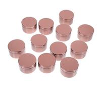 VILLCASE 12 Piezas Tarro de Aluminio para Velas Frascos Pequeños de Almacenamiento Recipientes para Velas Aceite Esencial Lata de Metal Suministros de Manualidades