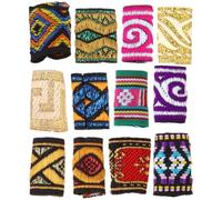VILLCASE 12piezas Coloridos Anillos para Trenzas y Tubos Decorativos para Pelo Rizado y Mechones Accesorios para Mujer Material de Tela Estilo Hip-hop y Fiesta Estilo Varios estilos