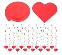 VILLCASE 18 Piezas Decoración Colgante Corazón Espiral para San Valentín Fiesta Boda Romántica Decoraciones Remolino Forma Corazón para Escaparates y Eventos