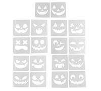 VILLCASE 18 Piezas Plantilla de Pintura de Halloween Pet Blanco, Diseño Único para Enriquecer la Imaginación y Habilidad Manual en Aulas de Aprendizaje Temprano