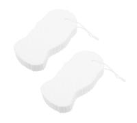 VILLCASE 2 Esponjas de Baño para Bebés Color Crema Esponja de Limpieza Corporal Suave y Natural Utensilios de Baño Infantiles Hogar y Viaje