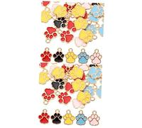 VILLCASE 2 Juegos Colgante De Pata De Perro Matraz De Escala De Experimento Collar Encantador Cónico Ganchos Con Mancuernas Cinta Pegatinas Barra De Pesas Peine De Lujo Aleación 50 Uds * 2