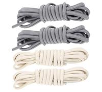 VILLCASE 2 Pares de Cordones Elásticos de Goma Beige para Zapatillas sin Atar, Cómodos y Fáciles de Usar para Calzado Deportivo y Casual