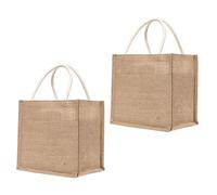 VILLCASE 2 Piezas Bolsa de Lino de Obsequio de Arpillera Bolsa de Mano para Compras para Uso Diario