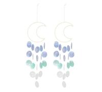 VILLCASE 2 Piezas Carillones de Viento Atrapasueños con Conchas Marinas Kit DIY para Decoración Exterior Interior Campanas para Patio Terraza y Fiesta de Verano