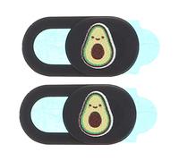 VILLCASE 2 Piezas Cubierta de Privacidad para Cámara Web con Diseño de Aguacate Protector de Webcam Ultra Delgado para Portátil y Tableta Hacking y Peeping