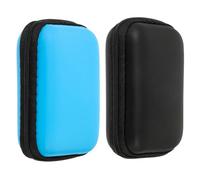 VILLCASE 2 Piezas Estuche Protector para Disco Duro Bolsa de Almacenamiento Portátil Organizador de Accesorios de Pc Diseño Compacto y Material de Resistente Color Negro y Azul para