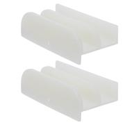 VILLCASE 2 Piezas Guía de Plástico para Puerta de Ducha de Vidrio con Canal de 1/2 Pulgada, Soporte Firme y Diseño Minimalista para Accesorios de Baño Modernos