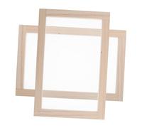 VILLCASE 2 Piezas Marco de Madera para Fabricación de Papel Unidades Pantalla Artesanal para Diy Resistente y Tradicional para Manualidades Infantiles y Educación Creativa
