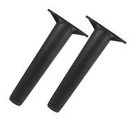 VILLCASE 2 Piezas Marco De Soporte De La Cama Pie De Cama Pie Patas Ajustables Piernas Reemplazo Partes Pata Muebles Tubo De Subida Apoyo Pesado Deber Acero Plastico Negro