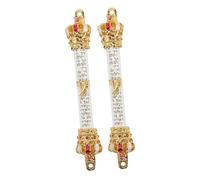 VILLCASE 2 Piezas Mezuzás Metálicas para Puerta con Pergamino de Bendición Hebreo Inglés Diseño de Regalo Religioso para Judíos y Católicos Decoración Duradera para Hogar