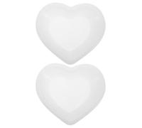 VILLCASE 2 Piezas Molde de Silicona Reutilizable Forma de Corazón para Resina Epoxi, Molde de Precisión para Bandejas y Cuencos de Joyería DIY en Casa