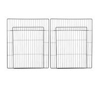 VILLCASE 2 Piezas Panel de Valla para Mascotas Pequeñas, Cerca para Animales Pequeños, Hierro, Negro, Malla, 35,5x45,7cm, para Perros y Gatos, Uso en Interiores y Zonas de Juego