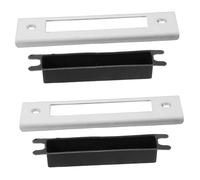 VILLCASE 2 Piezas Placa de Golpe para Cerradura de Puerta Acero Inoxidable Refuerzo para de Cerradura Dañada Diseño Extendido Adaptable para Puertas Incluye Tornillos Seguridad Reforzada