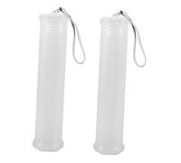 VILLCASE 2 Piezas Portalápices Retráctil Transparente Recipiente De Plástico para Bolígrafos Organizador De Lápices Estuche De Lápiz De Casos De Lápiz Blanco El Plastico