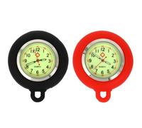 VILLCASE 2 Piezas Reloj de Bolsillo Agujeros para Enhebrar Material de Vidrio Esfera de Cuarzo DIY Fácil de Llevar y Estilo Creativo Manual para Enfermería