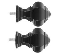 VILLCASE 2 Piezas Remates para Barra de Cortina Modernos Cabezal Decorativo Abs Resistente para Varilla Romana Accesorio Elegante para Decoración de Cortinas