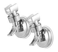 VILLCASE 2 Piezas Soporte de Ducha con Ventosa Soporte de Cabezal Ajustable sin Taladro Montaje Pared para Baño Durable y Fácil de Instalar