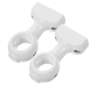 VILLCASE 2 Piezas Soporte para Barra de Cortina de Madera Sólida Soporte Fijo para Pared Compatible con Barras Sencillas y Dobles Diseño Decorativo Elegante Fácil Instalación de Unidades