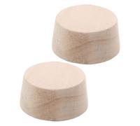 VILLCASE 2 Piezas Tapón de Barril de Vino Tapones de Corcho Cónicos de Roble Beige Reutilizables Cierre Hermético para Barril de Vino y Botella de Licor, Bodega y Bar Doméstico