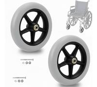 VILLCASE 2 ruedas de repuesto con tornillos para sillas de ruedas, ruedas de repuesto de 8 pulgadas para ruedas de silla de ruedas, repuesto de ruedas de goma, accesorios profesionales para sillas de