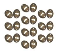 VILLCASE 20 Piezas Tapa de Cerradura Ovalada de Hierro Vintage para Muebles, Bordes Lisos y Protección para Ojo de Cerradura en Proyectos de Restauración