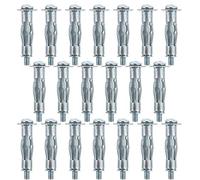 VILLCASE 20 Piezas Tornillos de Fijación para Tacos de Yeso 5x52 Mm Anclajes Huecos de Alta Resistencia para Placas de Yeso Fijador para Paredes Huecas Uso en Pladur y Ladrillos Huecos