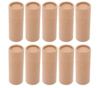 VILLCASE 20 Tubos de Cartón Kraft Redondos Tapa, Cajas de Embalaje para Aceites Esenciales y Té, Contenedores Ecológicos de Papel Kraft 20 Ml, Paquete de Obsequio para Manualidades