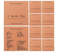 VILLCASE 20 Unidades Tarjetas de Aprendizaje Código Morse para Esposa Novia Tarjeta de Aniversario Educativa y Romántica para Parejas Bodas Día de San Valentín