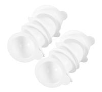 VILLCASE 20 Unidades Tarro de Plástico Blanco Reutilizable para Muestras de Crema y Mascarilla Facial, Multiusos para Almacenamiento Hogar y Elaboración de Mascarillas