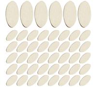 VILLCASE 200 Piezas de Madera Ovalada para Manualidades Diy, Ligera Mdf Beige para Decorar Porches y Adornos Navideños, Adecuado para Desarrollar Habilidades Creativas Infantiles