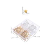 VILLCASE 200 Piezas Star Shaped Spacer Beads Large Hole Lightweight Plastic Charms For DIY Jewelry Making Bracelets Necklaces Earrings Craft Accessories