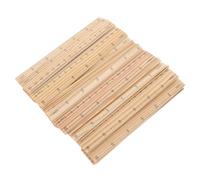 VILLCASE 24 Piezas Regla de Madera de 30cm Doble Escala, con Protección, sin Bordes Afilados, Adecuada para Matemáticas y Material Escolar