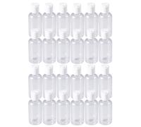 VILLCASE 24 Unidades de Botellas de Viaje Prensadas de 75 Ml Botellas Rellenables para Champú y Loción Material Seguro Tamaño Compacto para Viajes y Deportes Color Color Aleatorio
